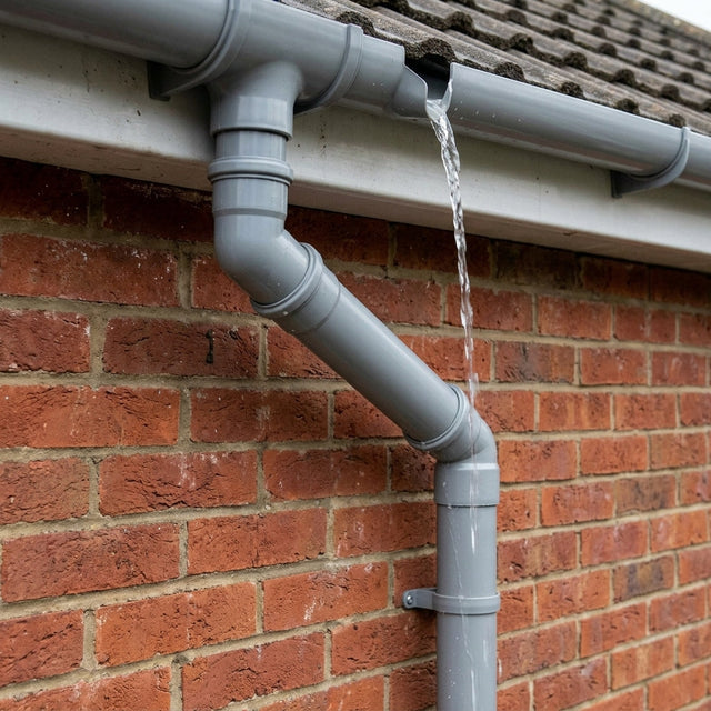 Aluminium 76mm Diameter Flush Joint Adjustable Swanneck Downpipe