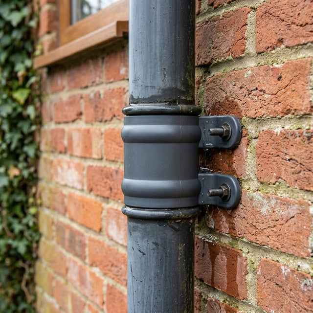 Traditional Aluminium Downpipe Spare Socket 63mm Dia with Eared Fixings