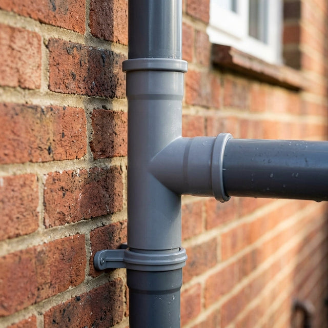 Aluminium 76mm Diameter Flush Joint Downpipe Branches