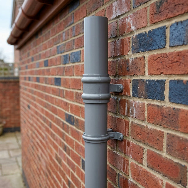 Aluminium Traditional Non-Eared Downpipe 76mm Diameter × 3m Length