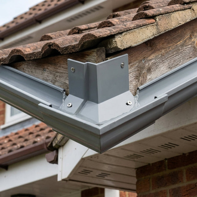 Aluminium Moulded Ogee Gutter External Angle 135° 125×100mm