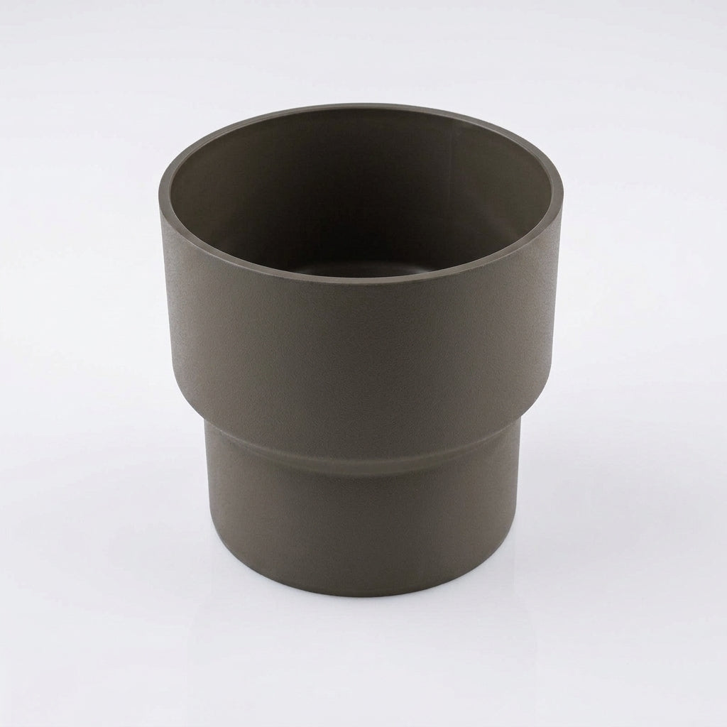 76mm Ø Outlet to Downpipe Length Connector — RAL 7022