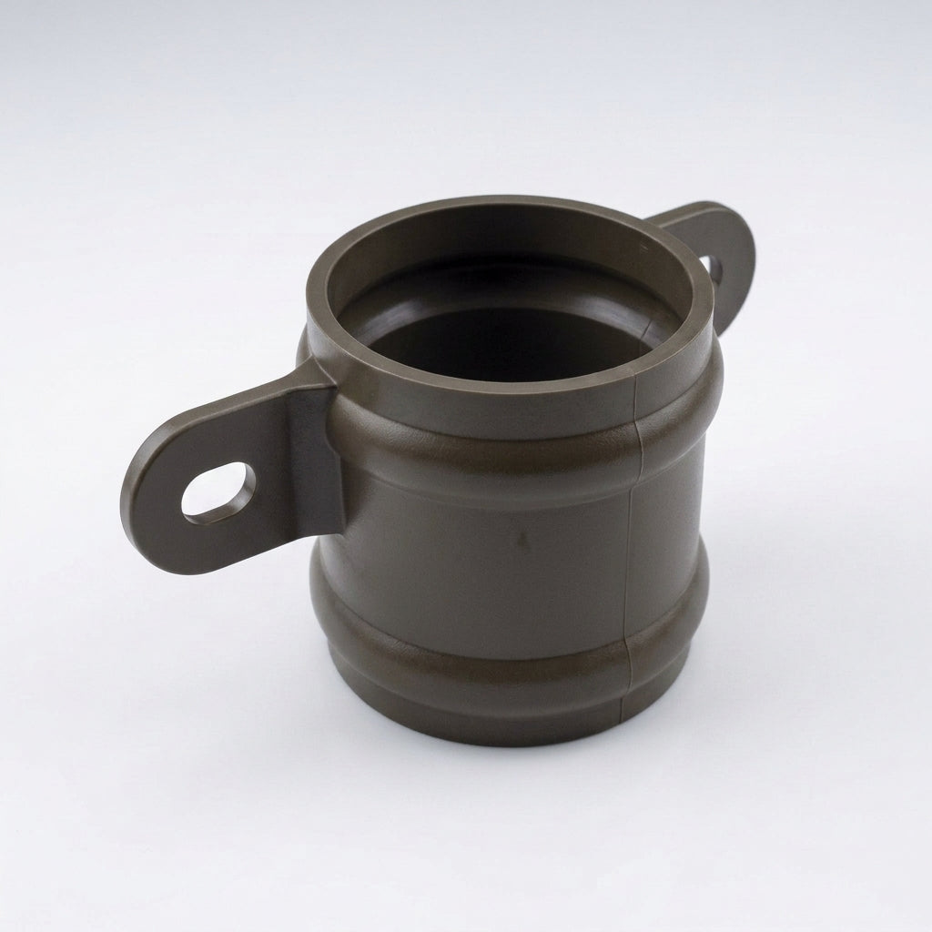 Traditional Downpipe Spare Socket Eared 76mm Diameter — RAL 7022