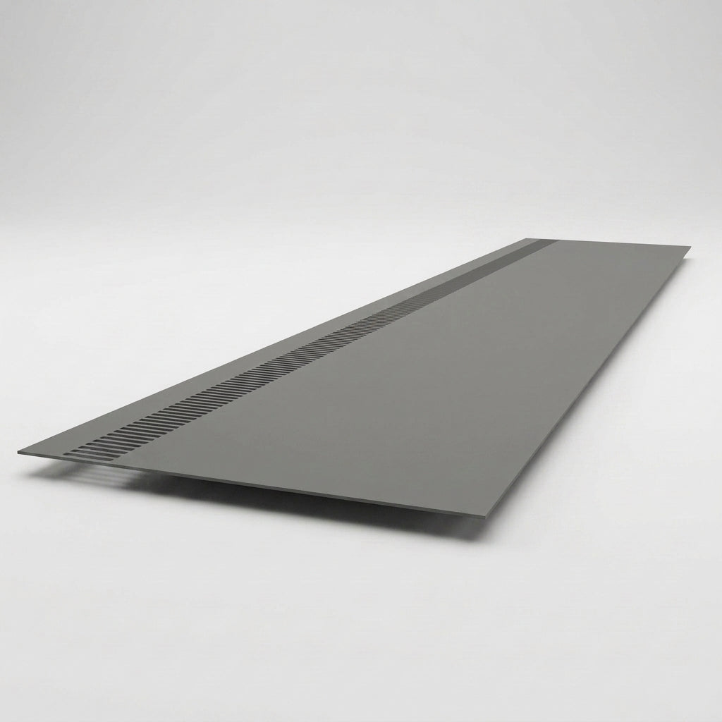 Aluminium Soffit Boards – Plain or Vented with Exterior Coating — RAL 7037 / 365mm Wide | Vented