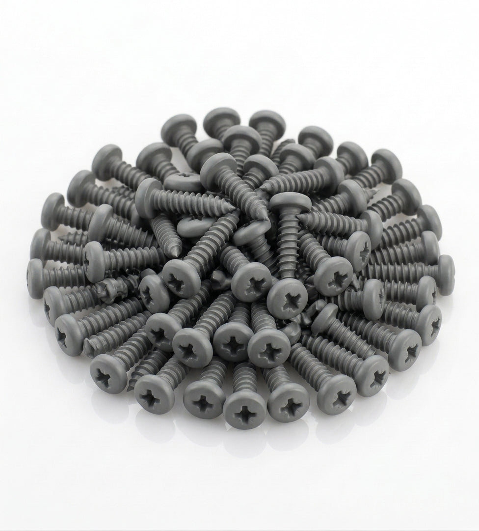 No. 12 × 30mm Pozi Pan Gutter Bracket Fixing Screw (100 Pack) — RAL 7037