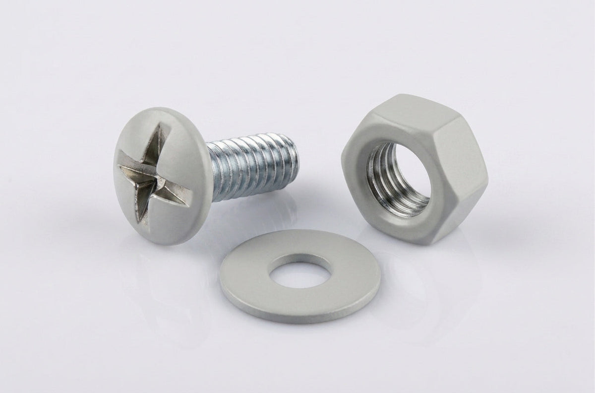 M6 Moulded Gutter Jointing Bolt, Nut & Washer Set (50 Pack) — RAL 7035