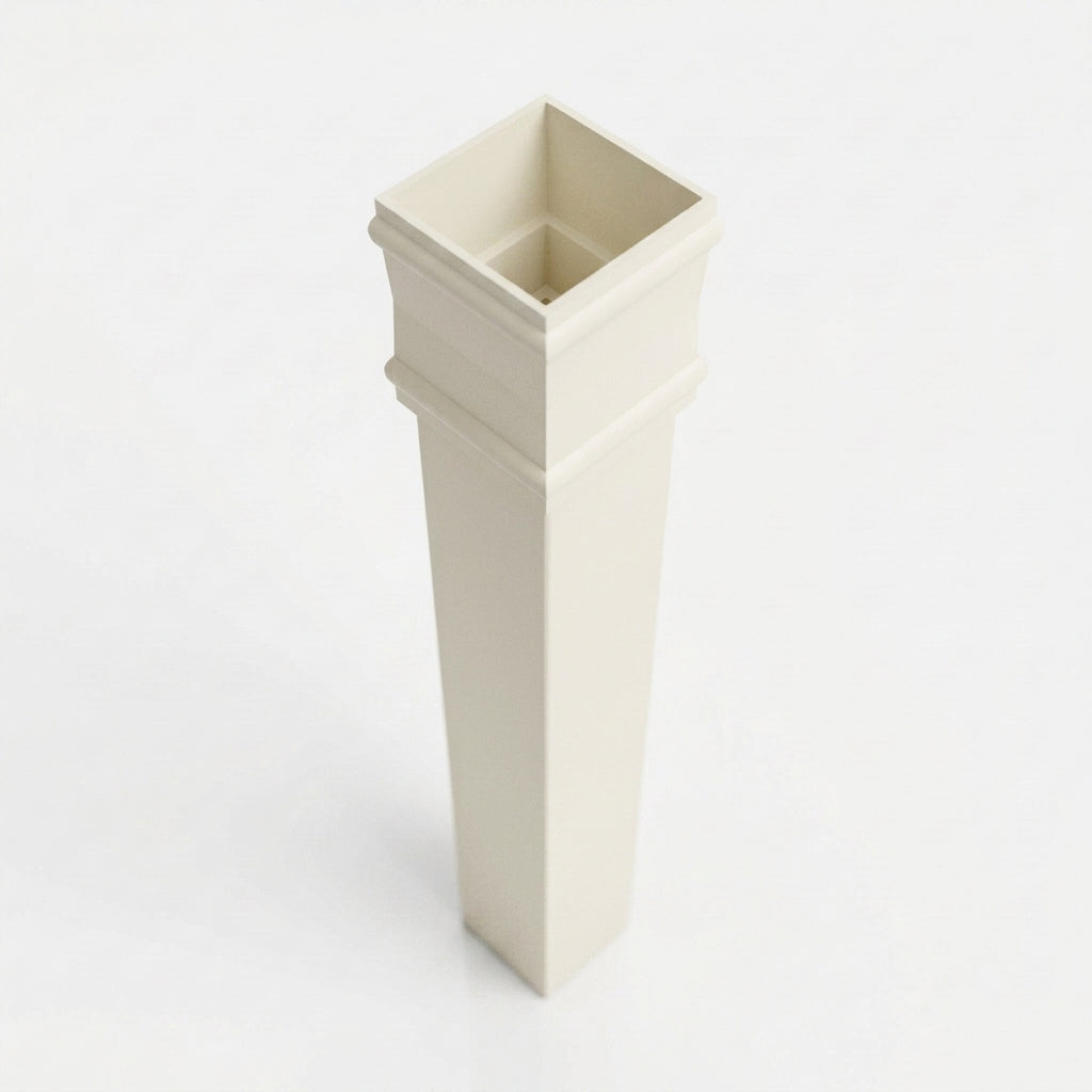 Traditional Downpipe Length 72x72mm x 3m Non-Eared Socket — RAL 9010