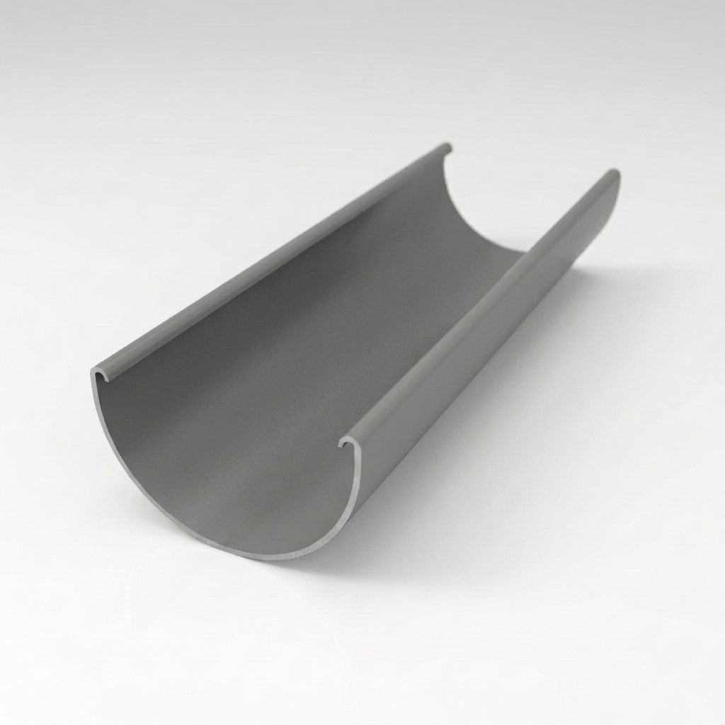 Half Round Gutter Sample – Aluminium — RAL 7037