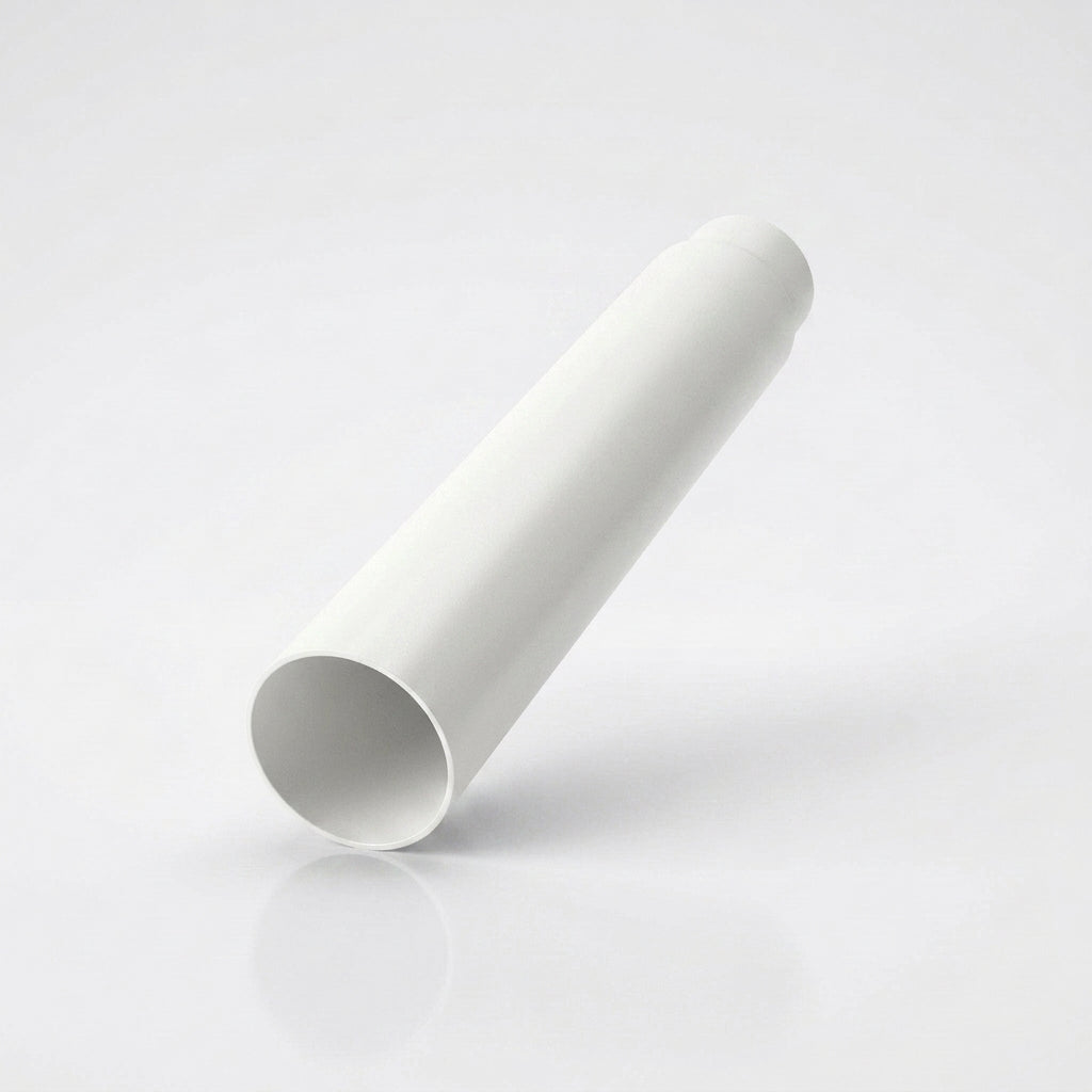 Flush Joint Aluminium Downpipe 63mm Diameter × 3m Length — RAL 9016