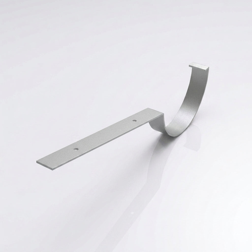 130mm Aluminium Gutter Top Rafter Bracket — RAL 9006