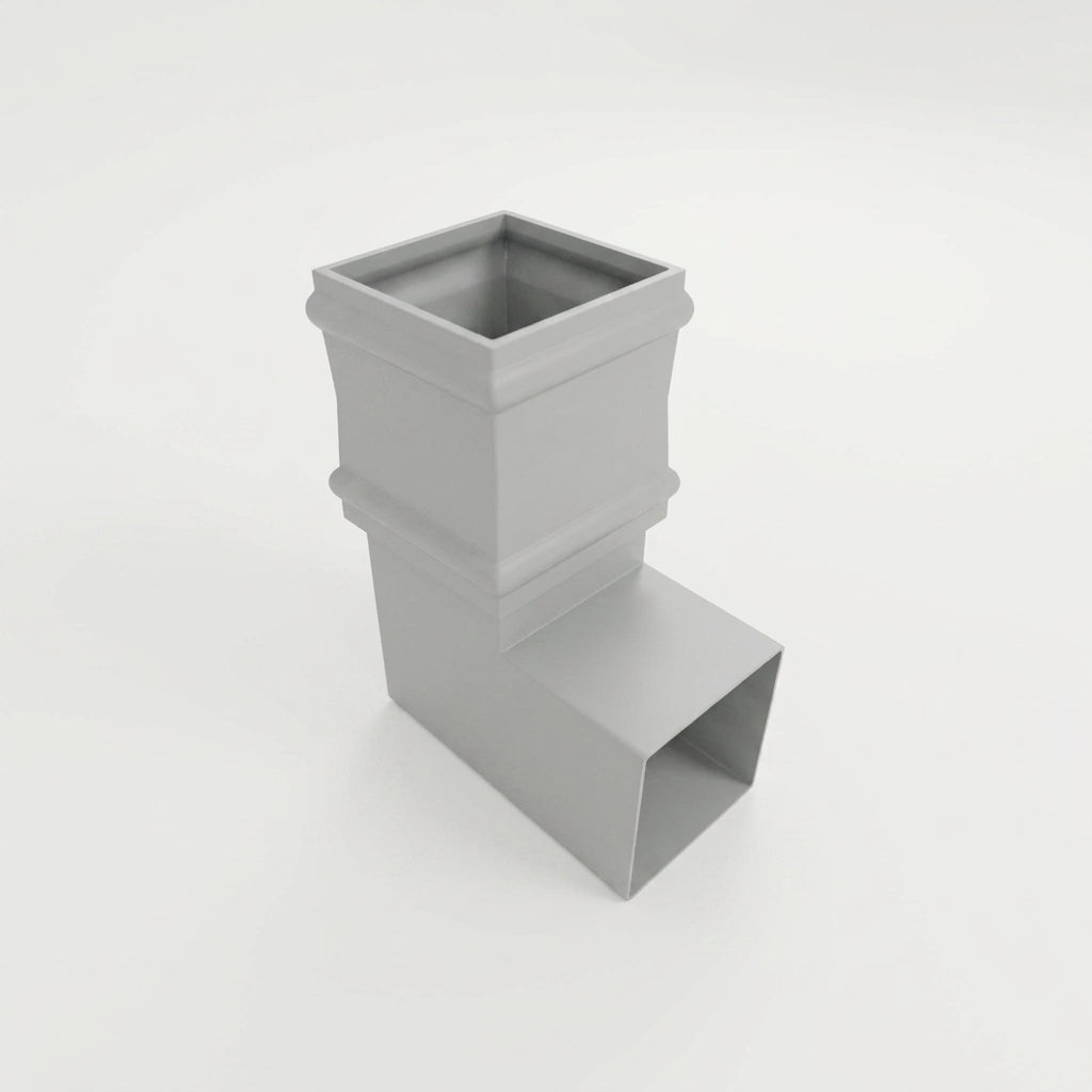 Traditional Aluminium Downpipe Bends 72x72mm – 92.5° & 112.5° — RAL 7035 / 92.5 Degrees