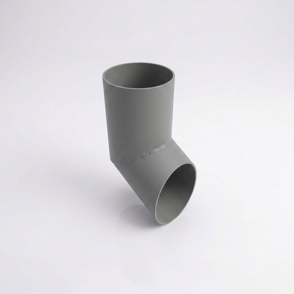 76mm Diameter Flush Joint Aluminium Downpipe Shoe — RAL 7037