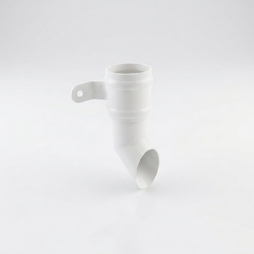Traditional Aluminium Downpipe Shoe 63mm Diameter — RAL 9016