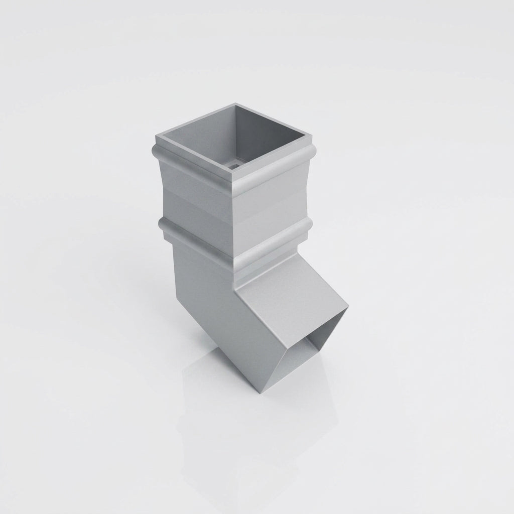 Traditional Aluminium Downpipe Bends 72x72mm – 92.5° & 112.5° — RAL 9006 / 112.5 Degrees