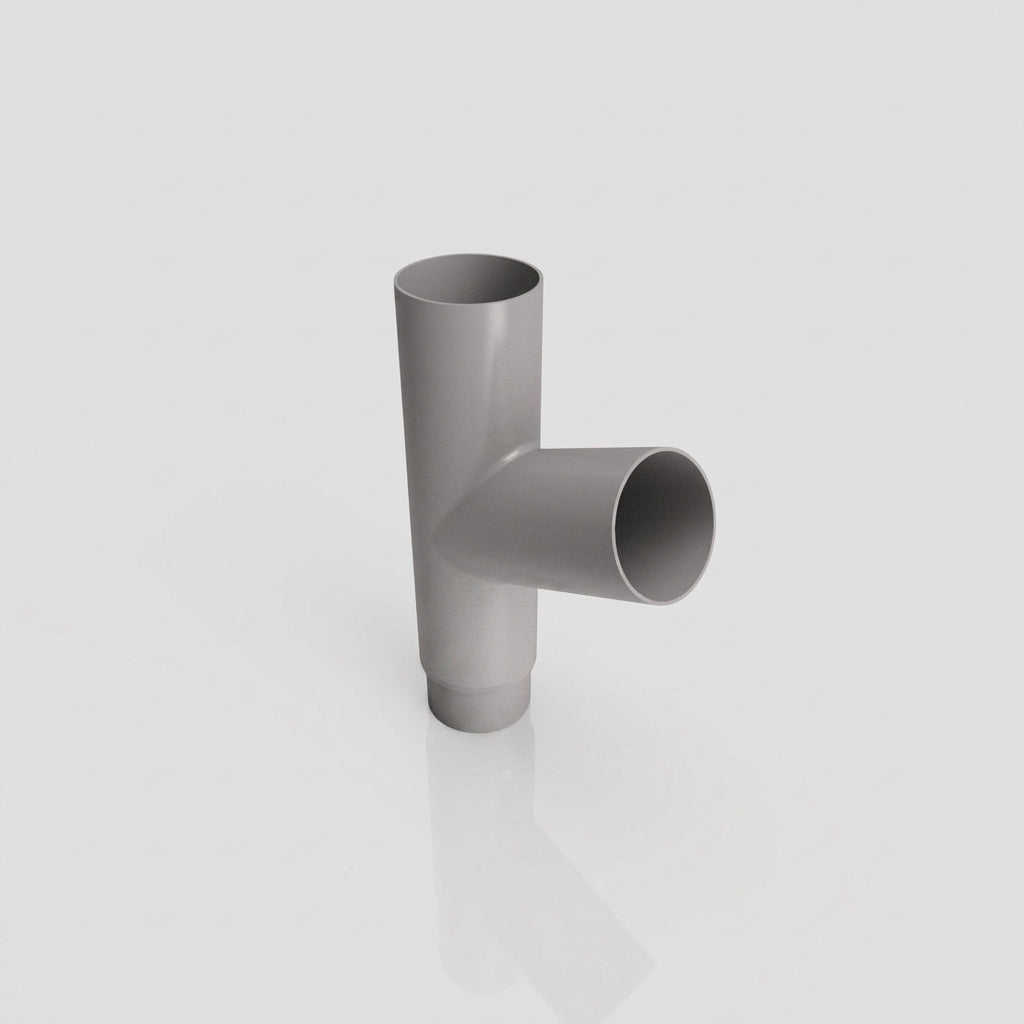 76mm Diameter Flush Joint Downpipe Branches — RAL 7036 / 112.5 Degrees