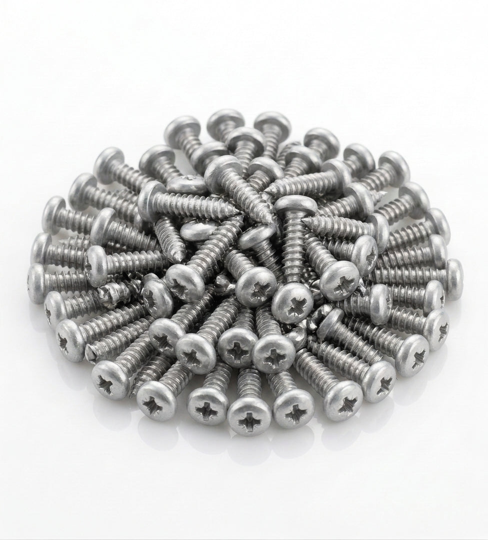 No. 12 × 30mm Pozi Pan Gutter Bracket Fixing Screw (100 Pack) — RAL 9006