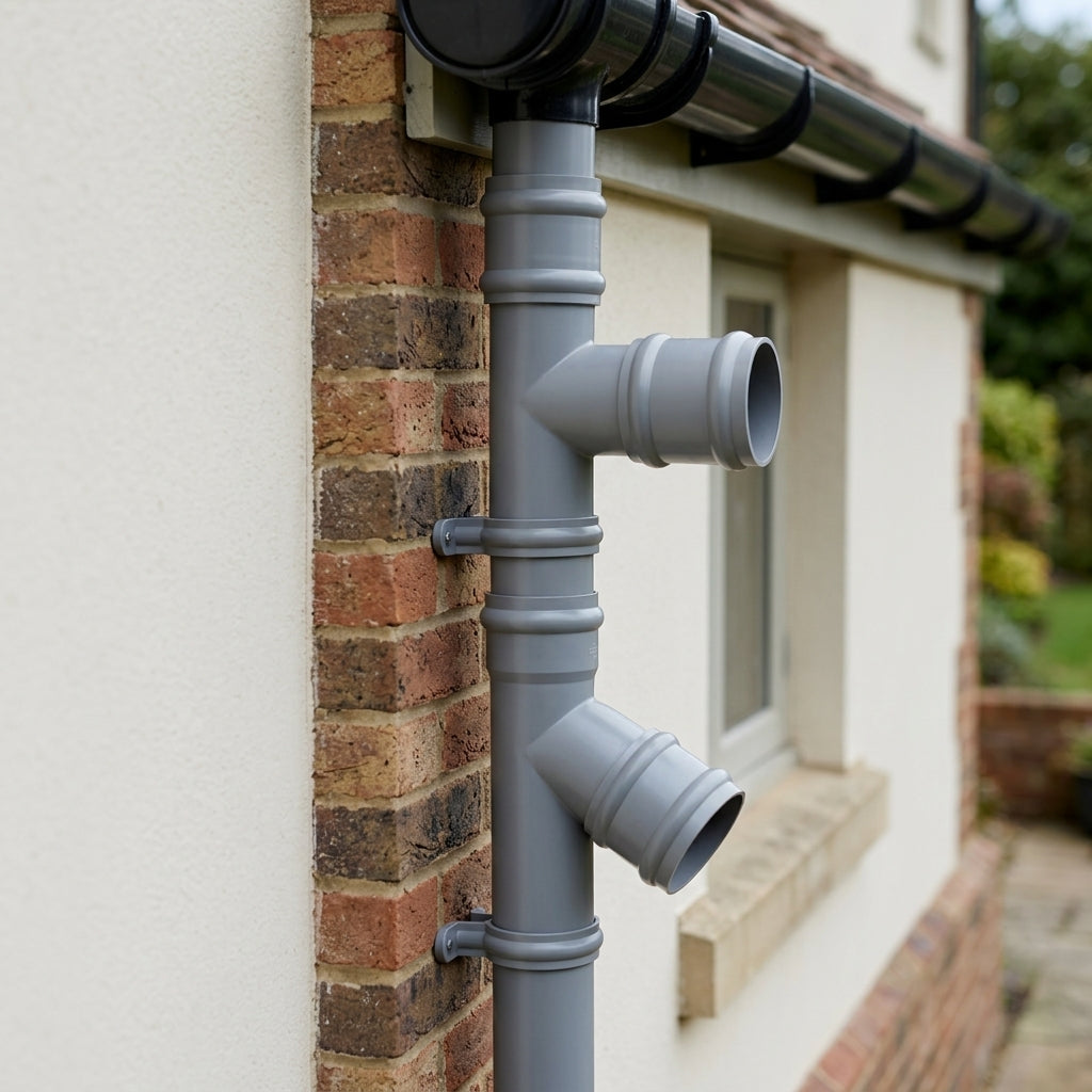 63mm Diameter Traditional Downpipe Branches 92.5° & 112.5° — Other Colour TBA / 112.5 Degrees (in use)