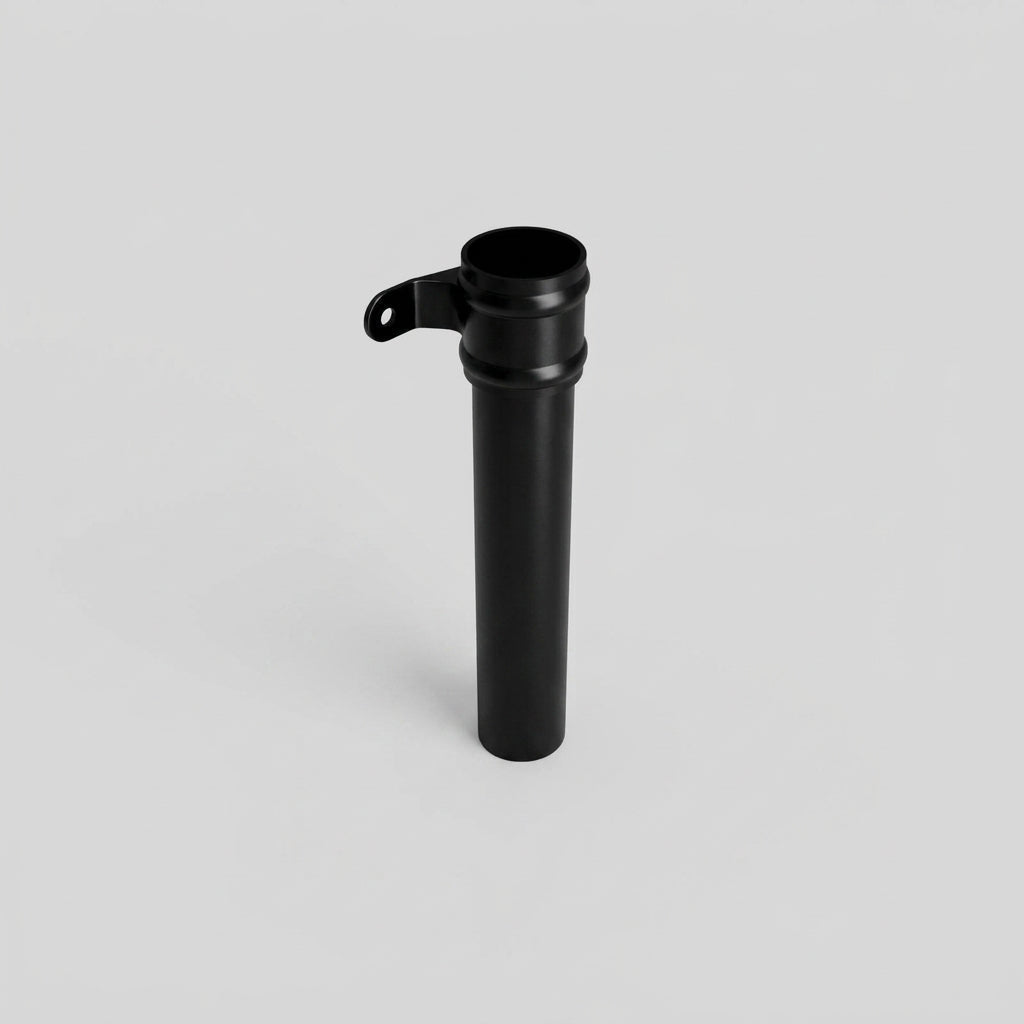 Traditional Aluminium Downpipe Sample — RAL 9005 / 76mmØ