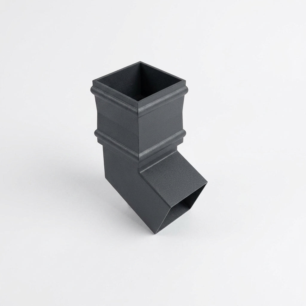 Traditional Aluminium Downpipe Bends 72x72mm – 92.5° & 112.5° — RAL 7016 / 112.5 Degrees