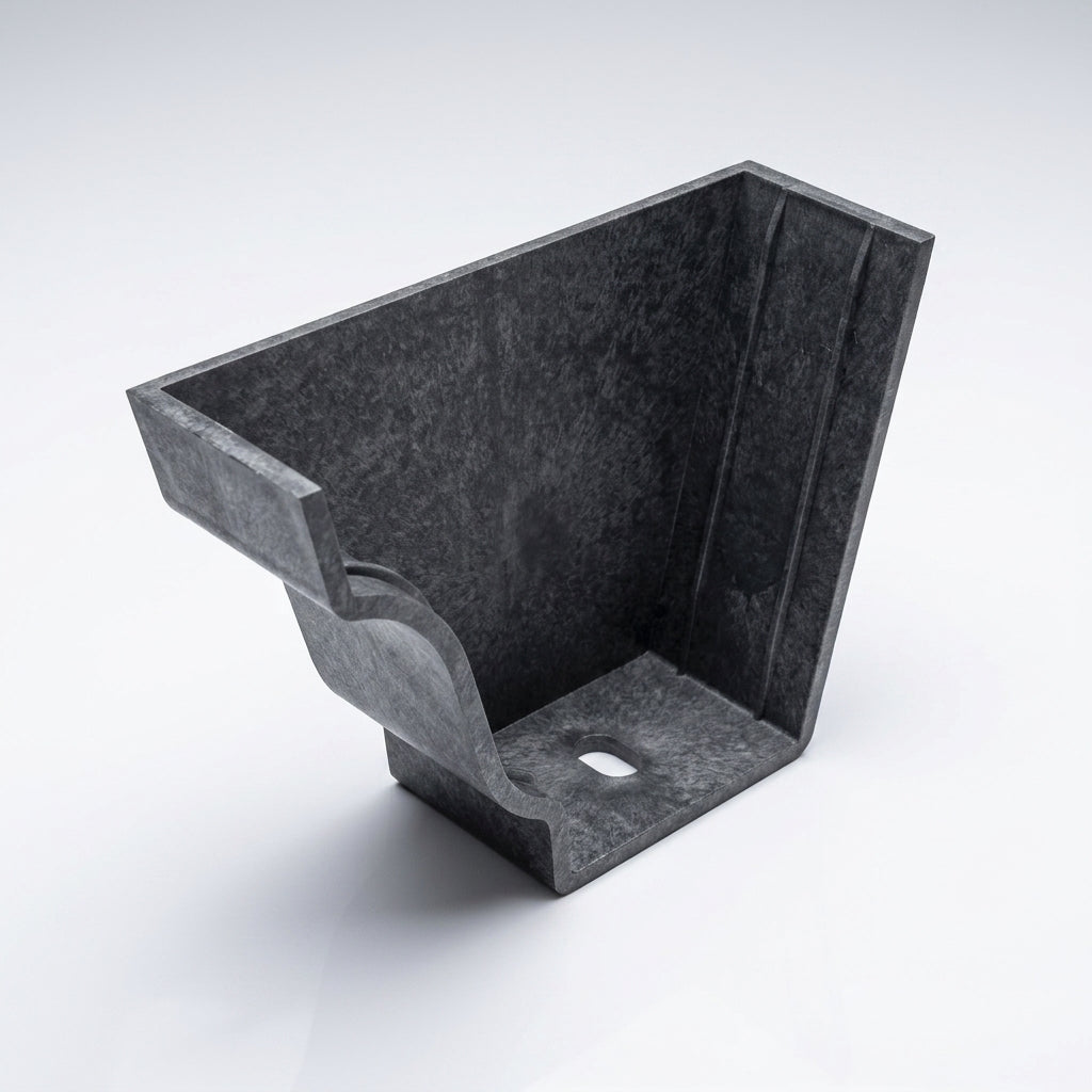 Moulded Ogee Gutter Left Hand Stop End 125 x 100mm (view 2)