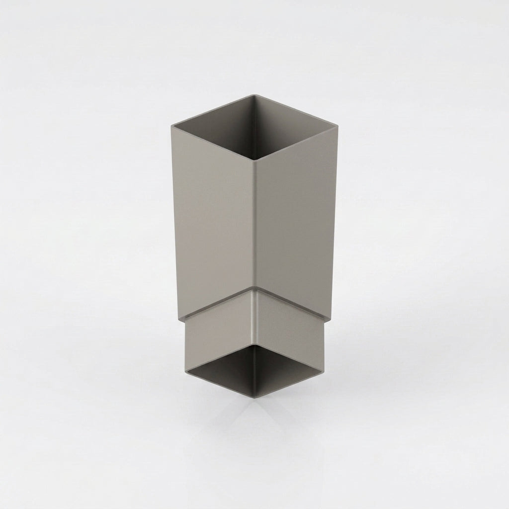 Flush Joint Aluminium Downpipe 72×72mm × 3m — RAL 7036