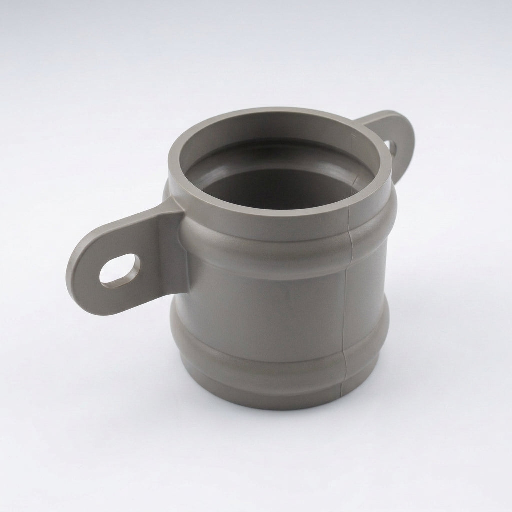 Traditional Downpipe Spare Socket Eared 76mm Diameter — RAL 7036