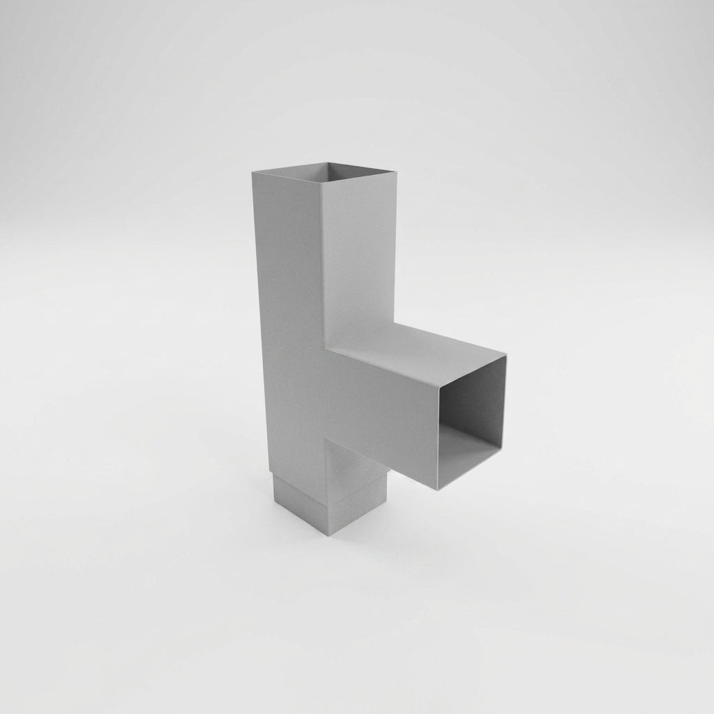 72x72mm Flush Joint Downpipe Branches — 92.5° & 112.5° — RAL 9006 / 92.5 Degrees