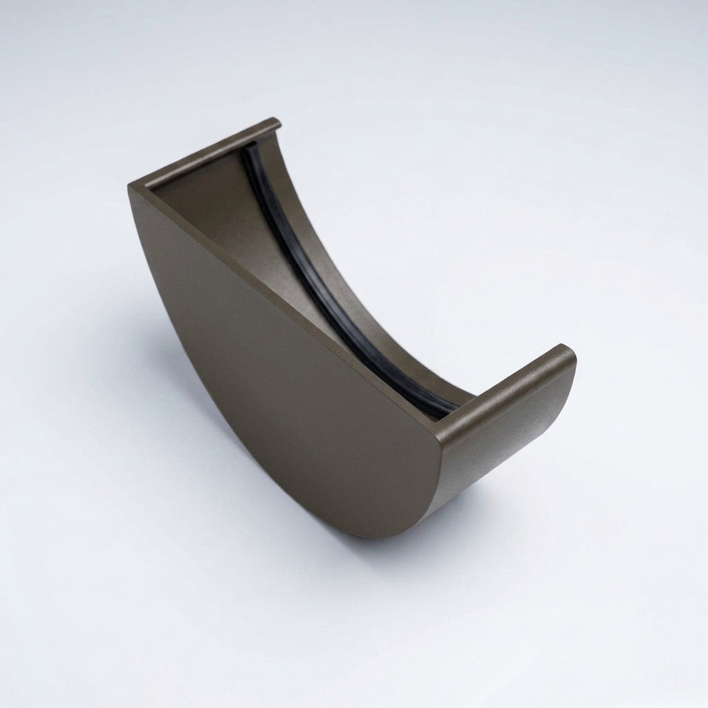 130mm Deepflow Aluminium Gutter Stop End — RAL 7022