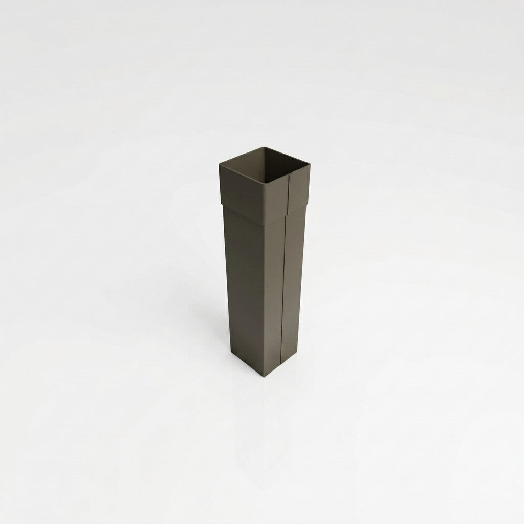 72x72mm Aluminium Gutter Outlet Spigot Extender — RAL 7022