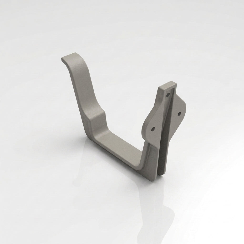 Moulded Ogee Gutter Fascia Bracket 125 x 100mm — RAL 7036