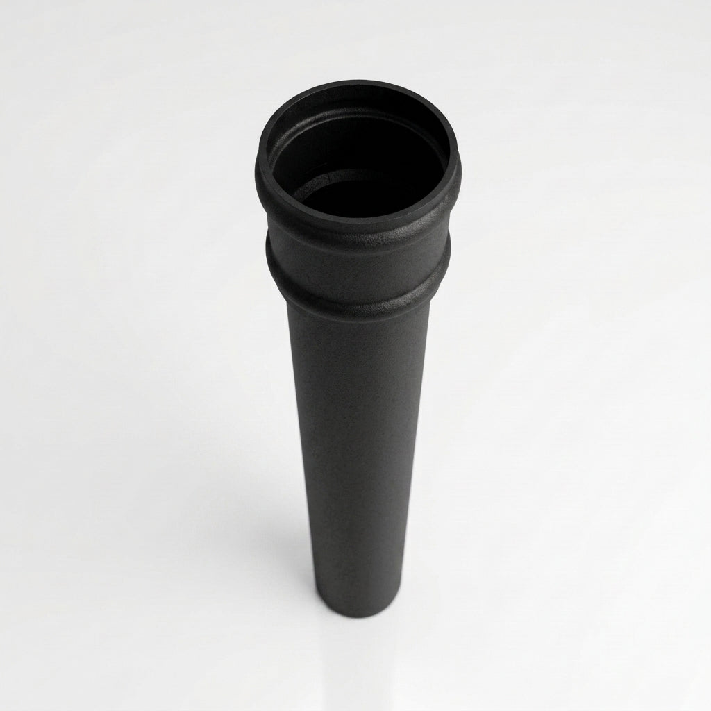 Traditional Downpipe Length 63mm Dia x 3m Non-Eared Socket — Textured Black