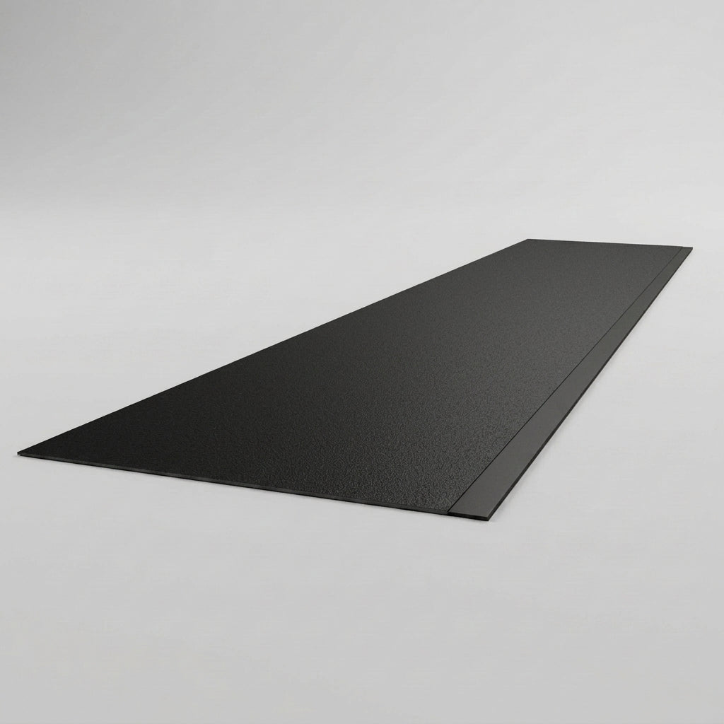 Aluminium Soffit Boards – Plain or Vented with Exterior Coating — Textured Black / 490mm Wide | Unvented