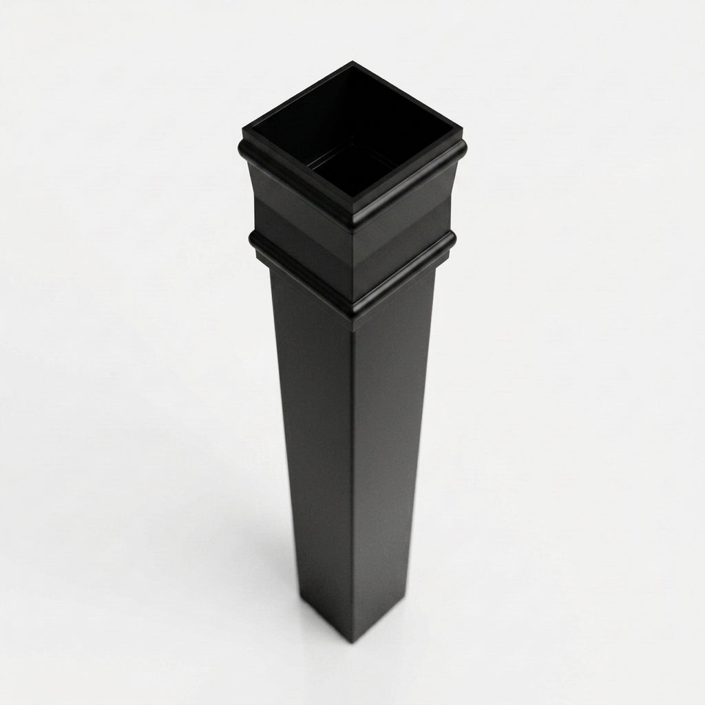 Traditional Downpipe Length 72x72mm x 3m Non-Eared Socket — RAL 9005