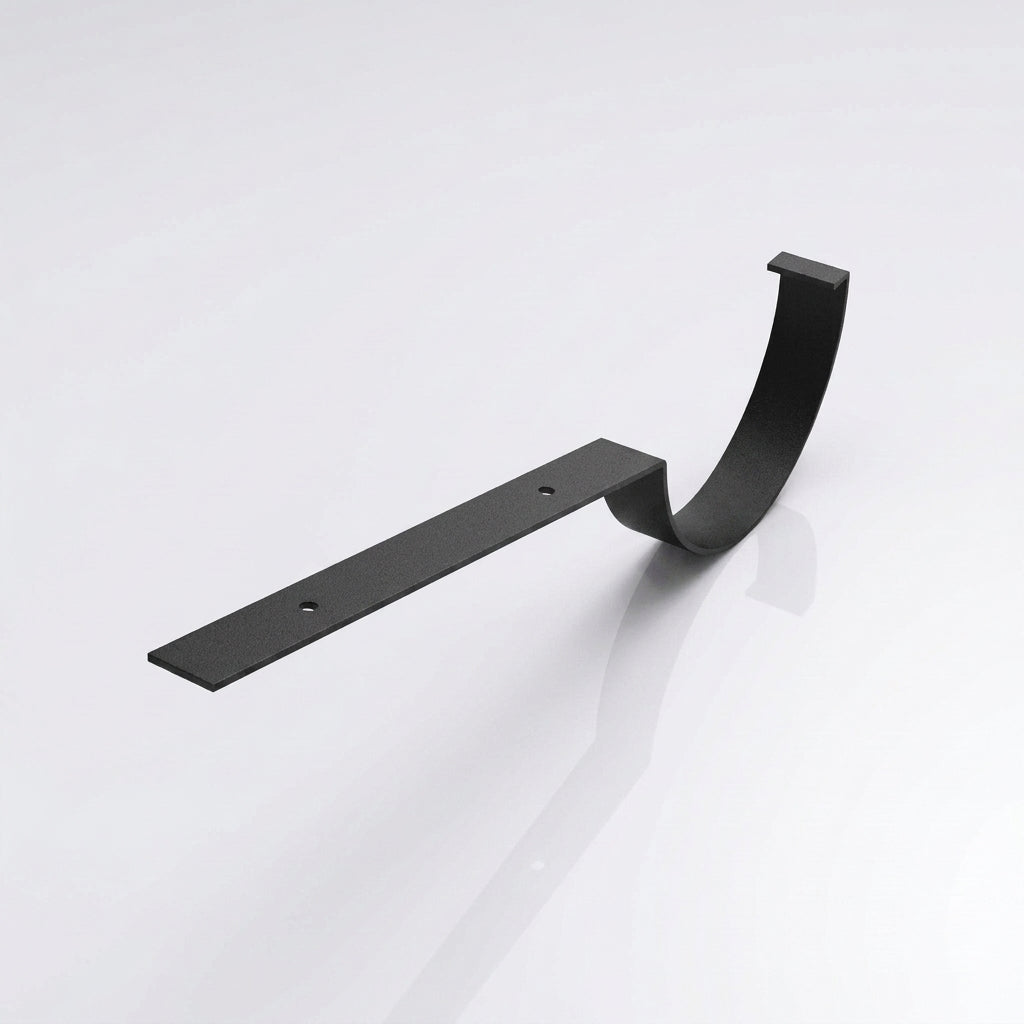 130mm Aluminium Gutter Top Rafter Bracket — Textured Black