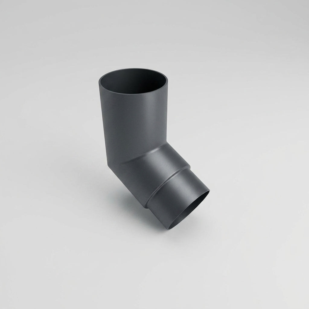 Flush Joint Aluminium Downpipe Bends 63mm Diameter — RAL 7016 / 112.5 Deg