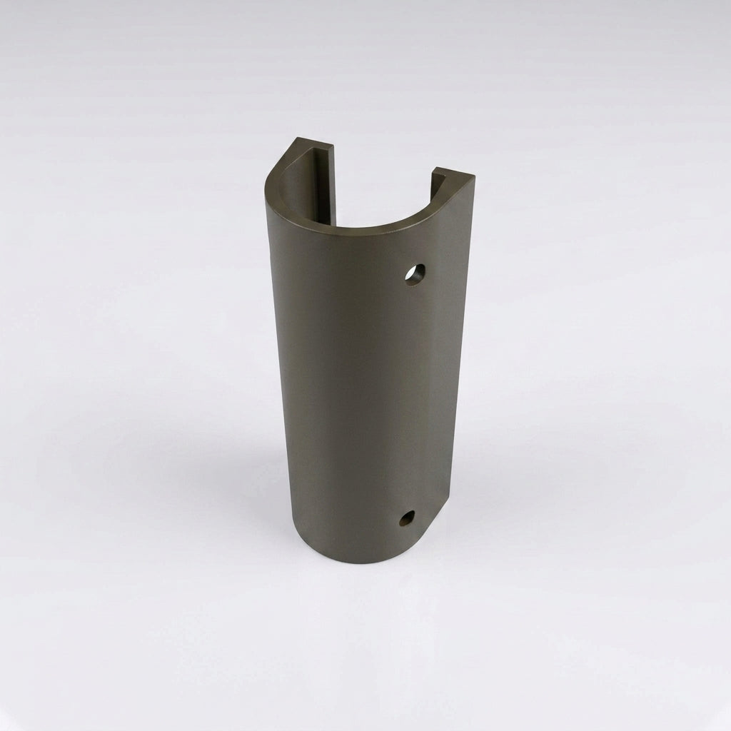 76mm Diameter Aluminium Downpipe Access Plate — RAL 7022