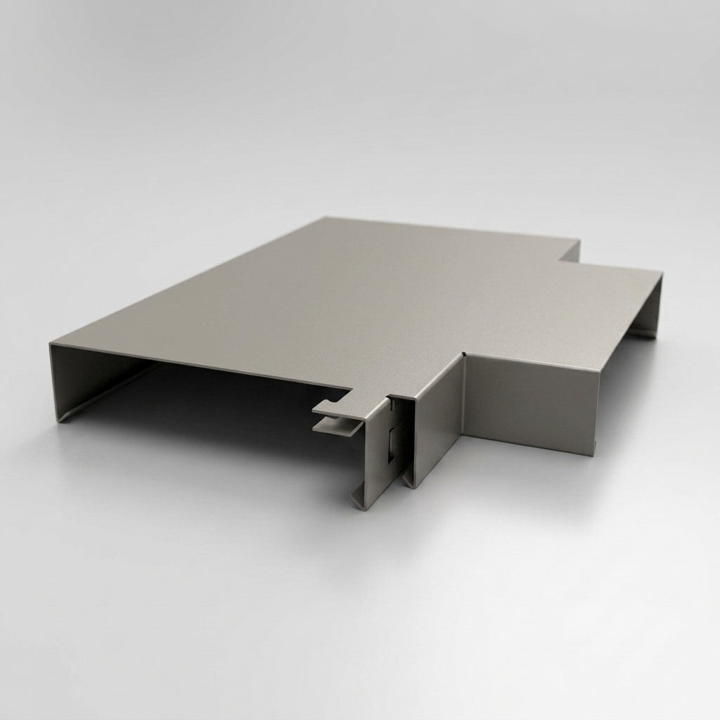 Aluminium Coping T-Junction – Secret Fix Wall Detail — RAL 7036