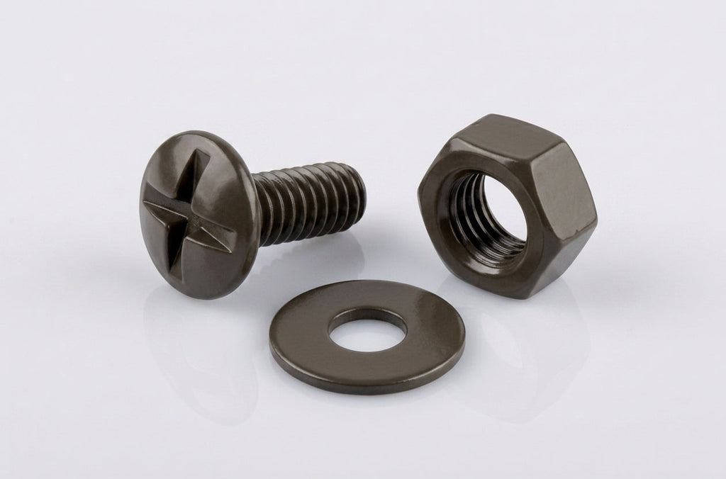 M6 Moulded Gutter Jointing Bolt, Nut & Washer Set (50 Pack) — RAL 7022