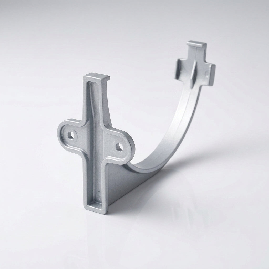 130mm Aluminium Gutter Fascia Bracket – Marine Grade Cast — RAL 9006