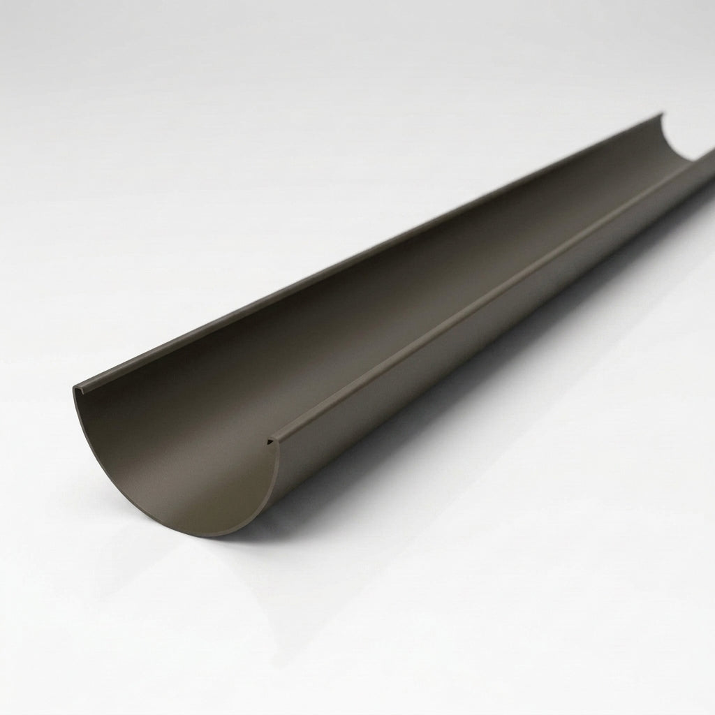 Half Round Aluminium Gutter 125mm x 3m Marine Grade — RAL 7022