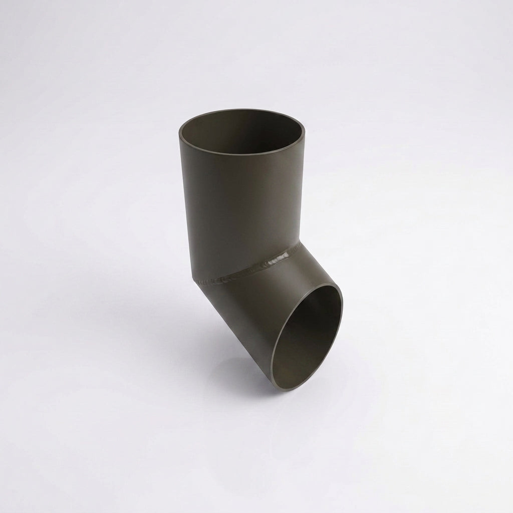 76mm Diameter Flush Joint Aluminium Downpipe Shoe — RAL 7022