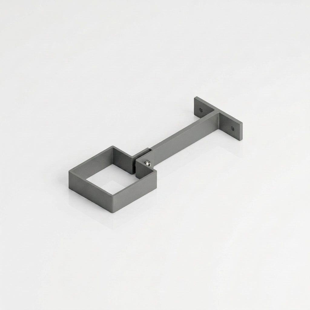 Adjustable Aluminium Pipe Clip 72×72mm – Flush Joint Downpipe — RAL 7037