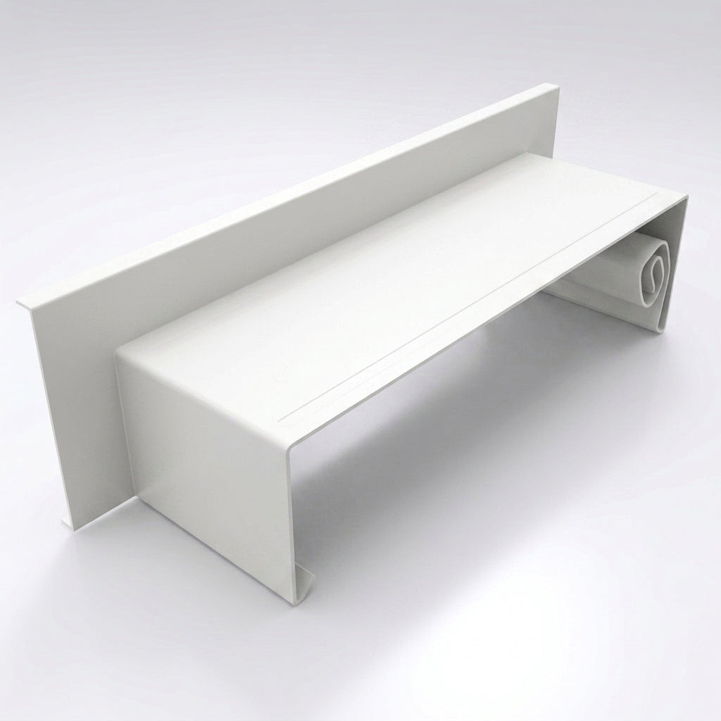 Aluminium Coping Stop End Upstand – Secret Fix — RAL 9016