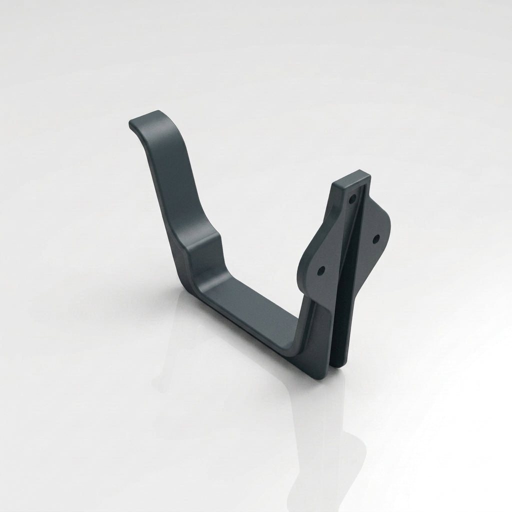Moulded Ogee Gutter Fascia Bracket 125 x 100mm — RAL 7016