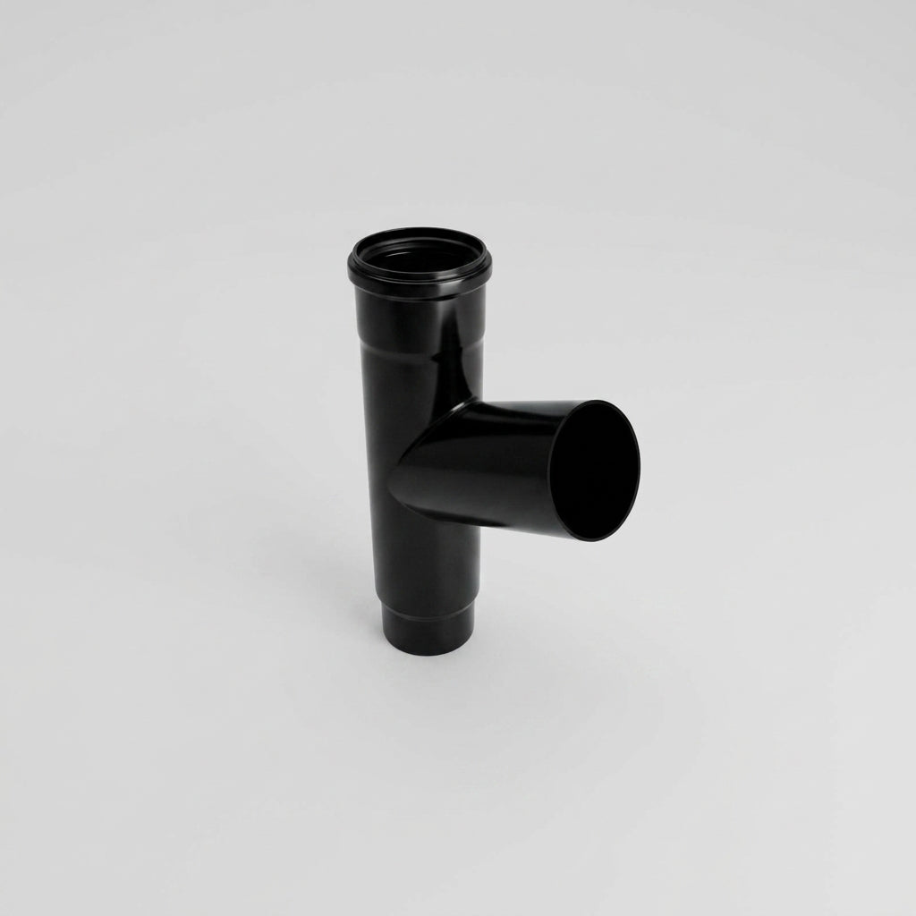 63mm Flush Joint Downpipe Branches – 92.5° or 112.5° Arms — RAL 9005 / 112.5 Deg