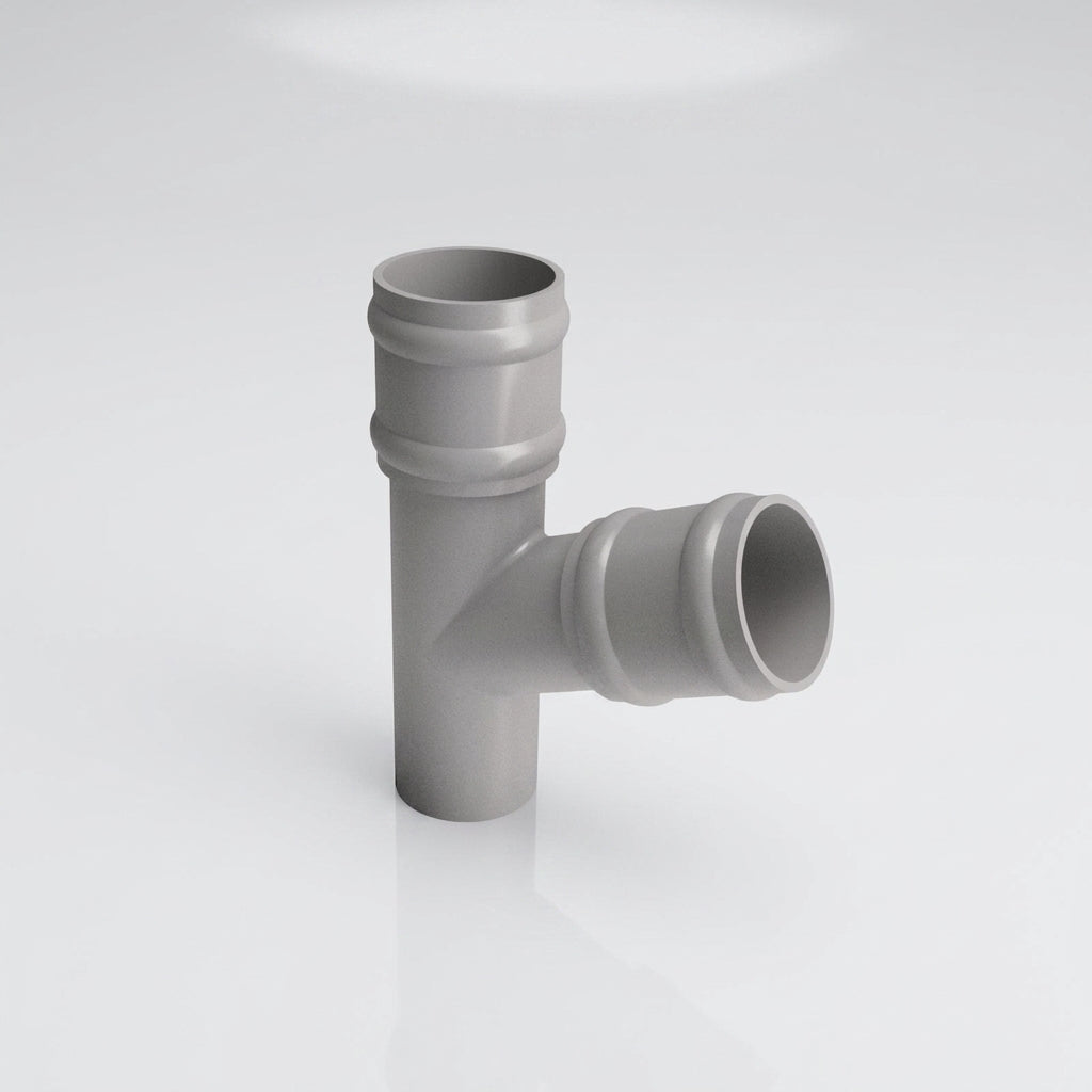 Traditional Aluminium Downpipe Branch 76mm Diameter — RAL 7036 / 112.5 Degrees