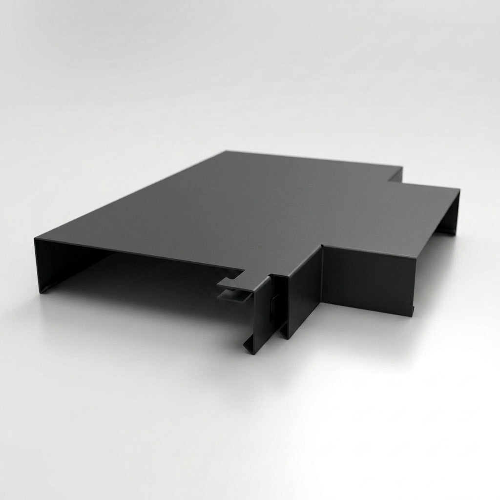 Aluminium Coping T-Junction – Secret Fix Wall Detail — RAL 7021