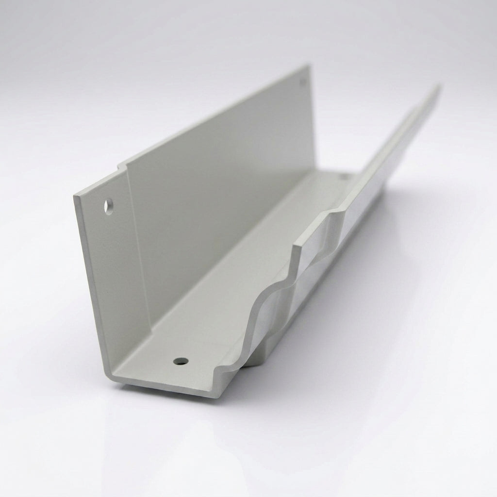 Moulded Ogee Aluminium Gutter Length 125 x 100mm x 1.83m — RAL 7035