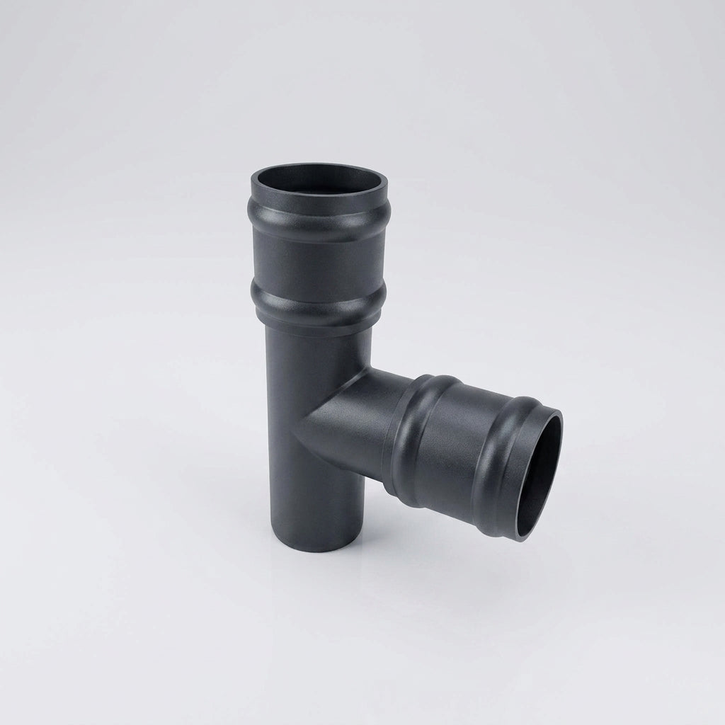 63mm Diameter Traditional Downpipe Branches 92.5° & 112.5° — RAL 7021 / 92.5 Degrees