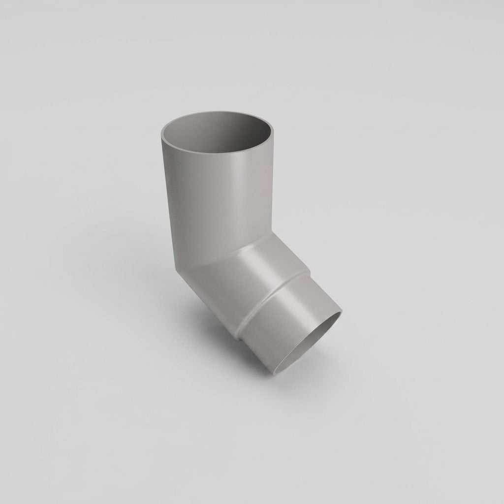 Flush Joint Aluminium Downpipe Bends 63mm Diameter — RAL 7036 / 112.5 Deg